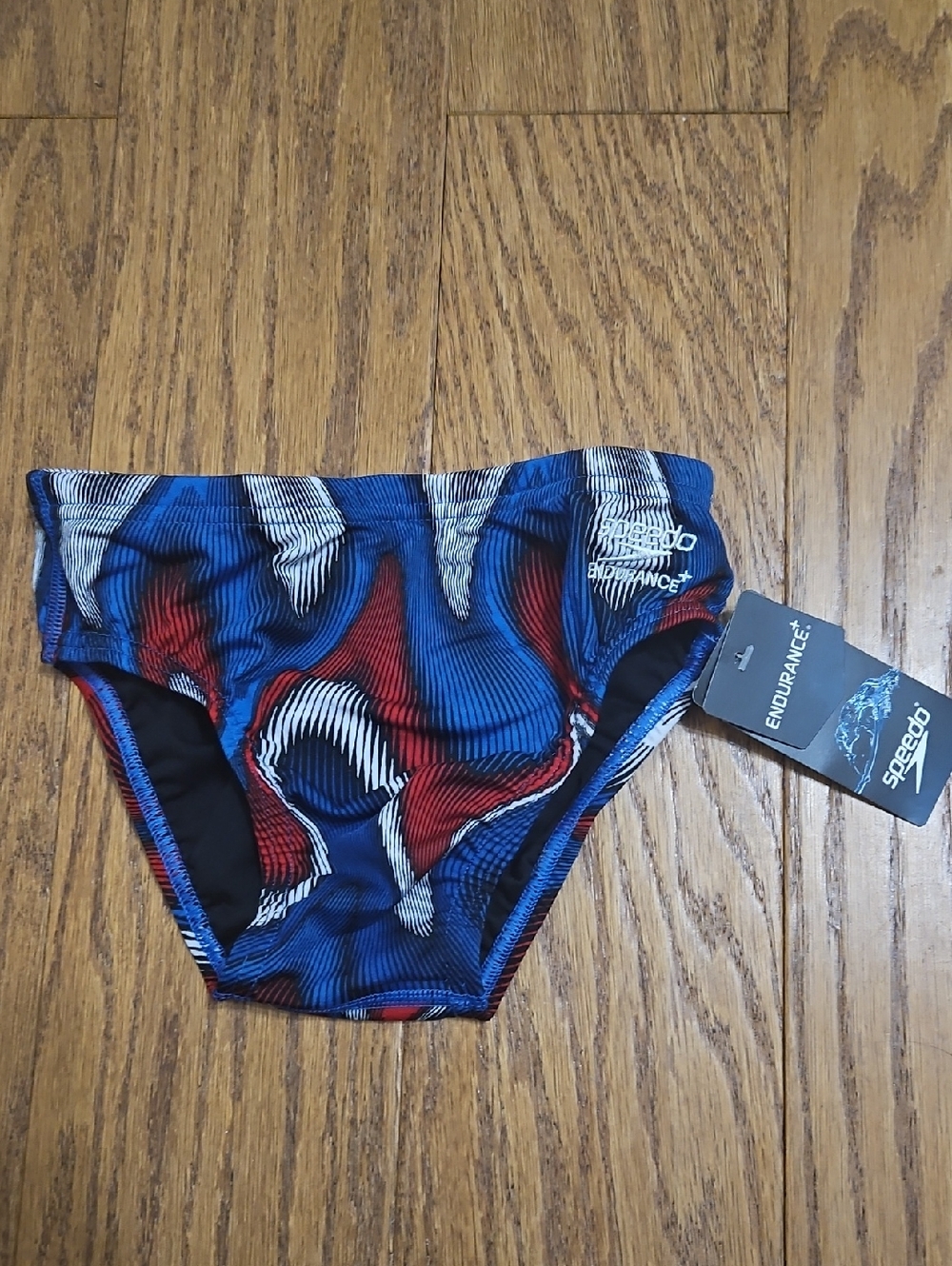 Speedo Men's Endurance Plus Purpose Brief in Red White and Blue Sz 26